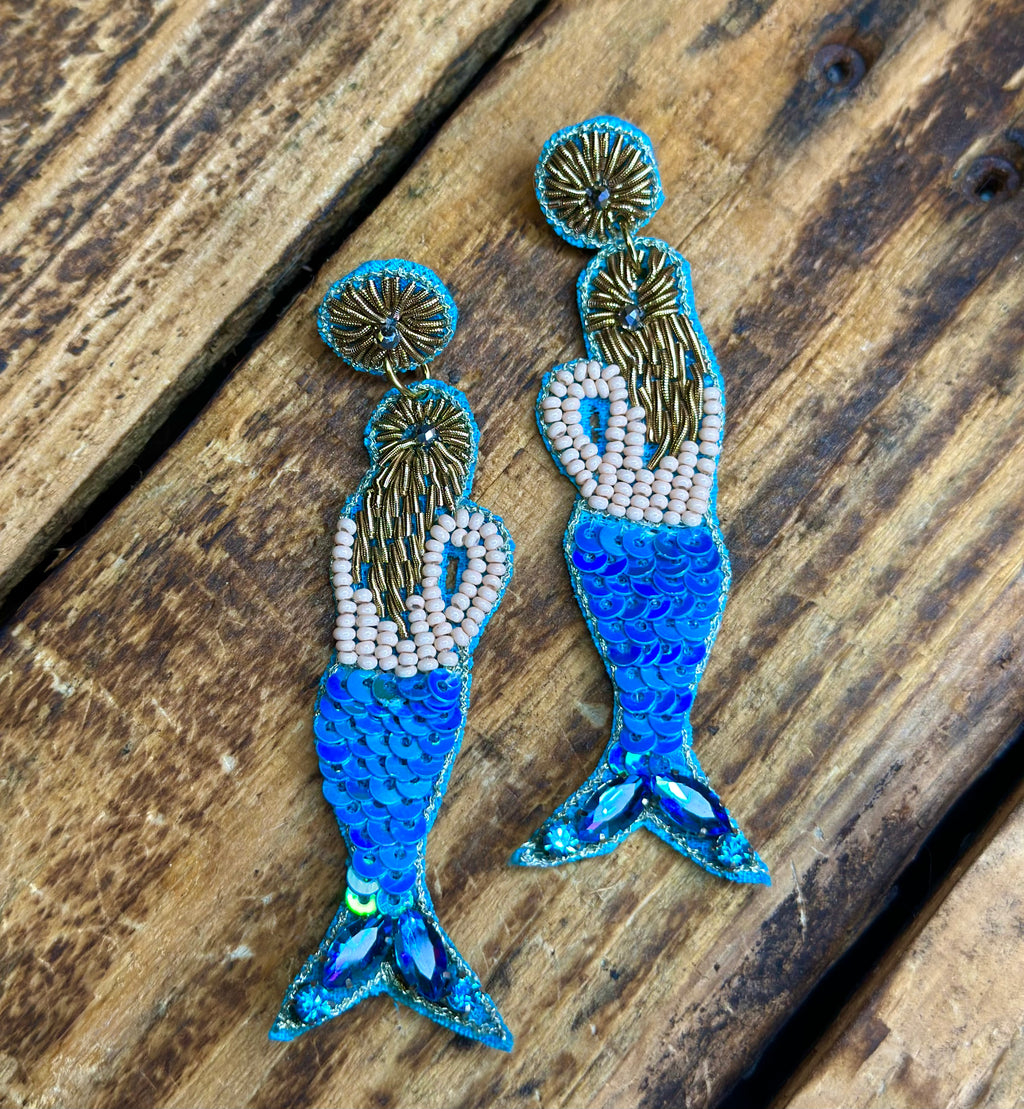 Mermaid Beaded Earrings