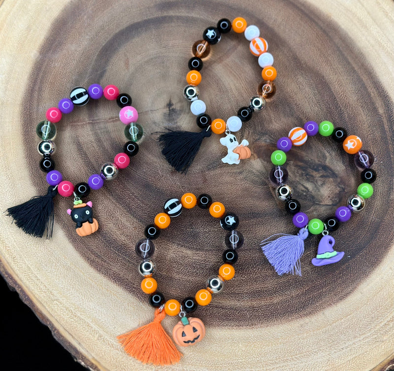 Halloween Charm & Tassel Bracelet