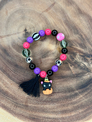 Halloween Charm & Tassel Bracelet