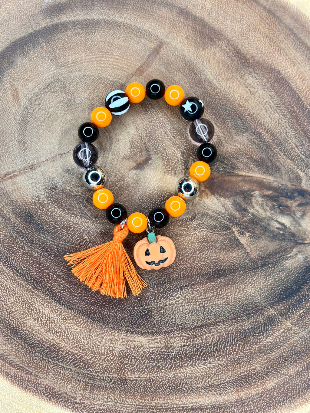 Halloween Charm & Tassel Bracelet