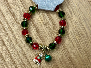 Christmas Crystal Beaded Bracelets (Gold)