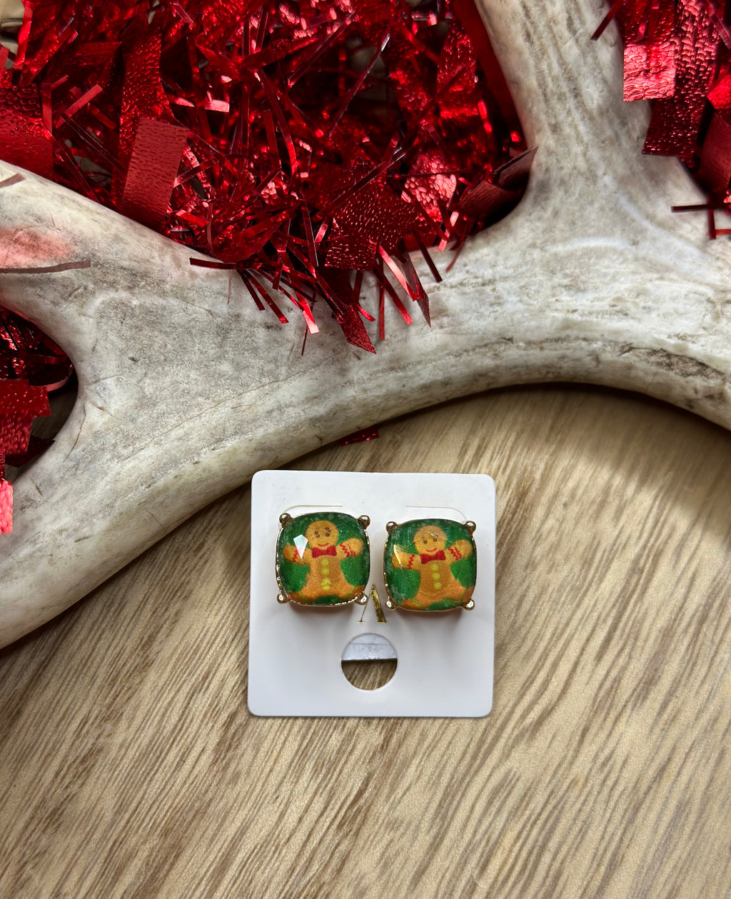 Gingerbread Man Stud Earrings