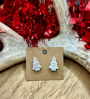 Mini Christmas Tree Earrings