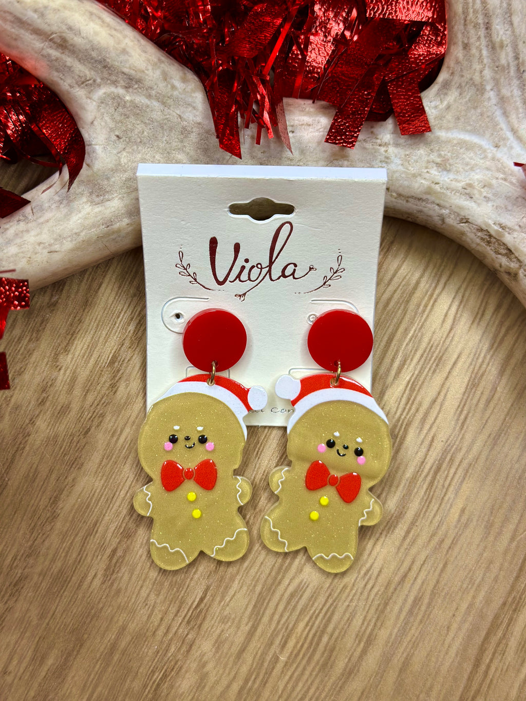 Gingerbread Man Earrings