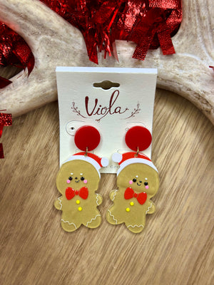 Gingerbread Man Earrings