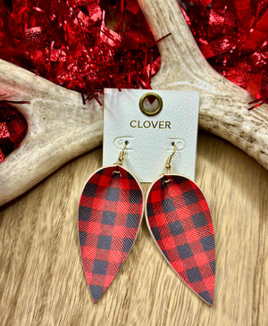 Buffalo Plaid Christmas Earrings