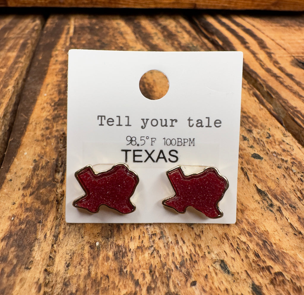 Maroon Texas Studs